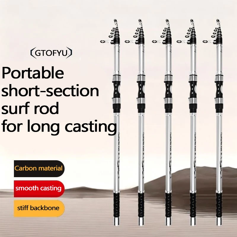 Fishing Rod Surf - 3.0M-4.5M Telescopic Fishing Rod Carbon Portable