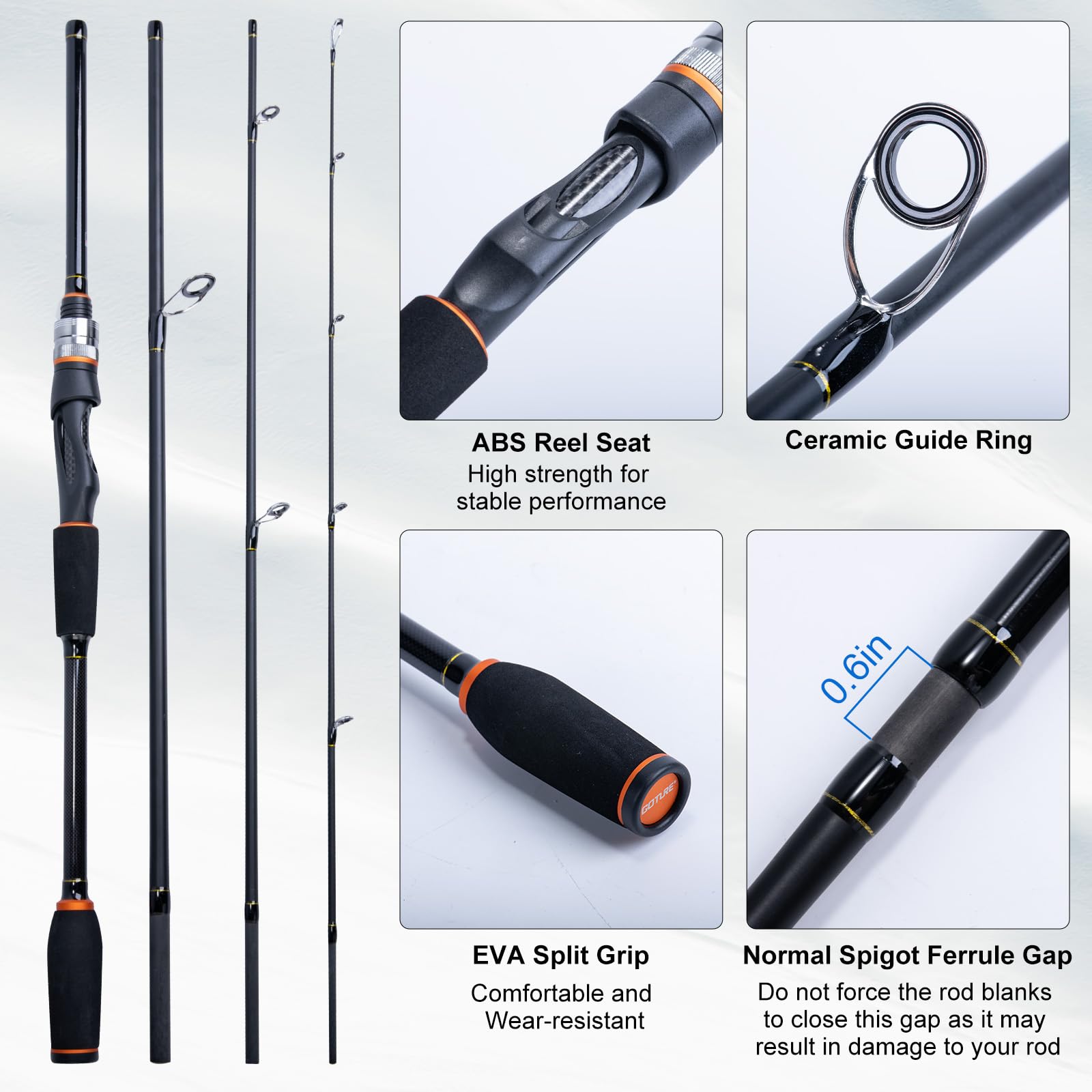 Goture Portable Spinning Fishi - đánh giá và giá Fishing Rod Spinning