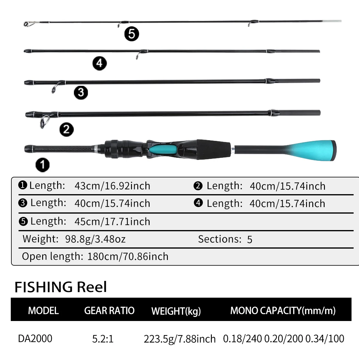 1.8M Carbon Fiber 4 Sections C - đánh giá và giá Fishing Rod Carbon Fiber